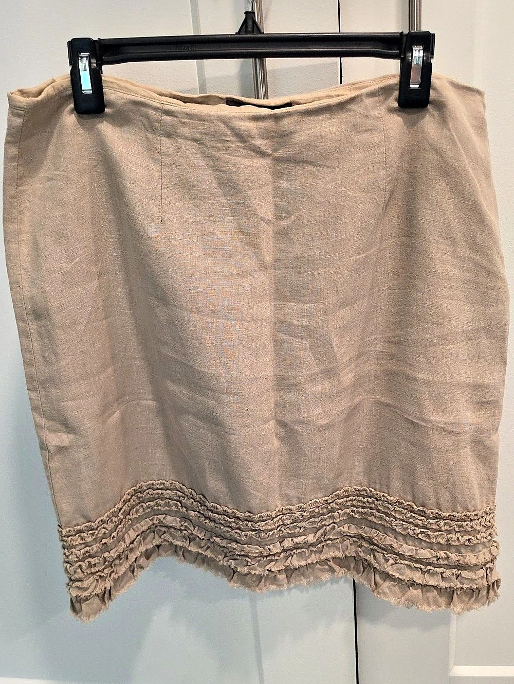 EUC Tommy Bahama Lined Linen Knee Length Skirt in Beige Size 12